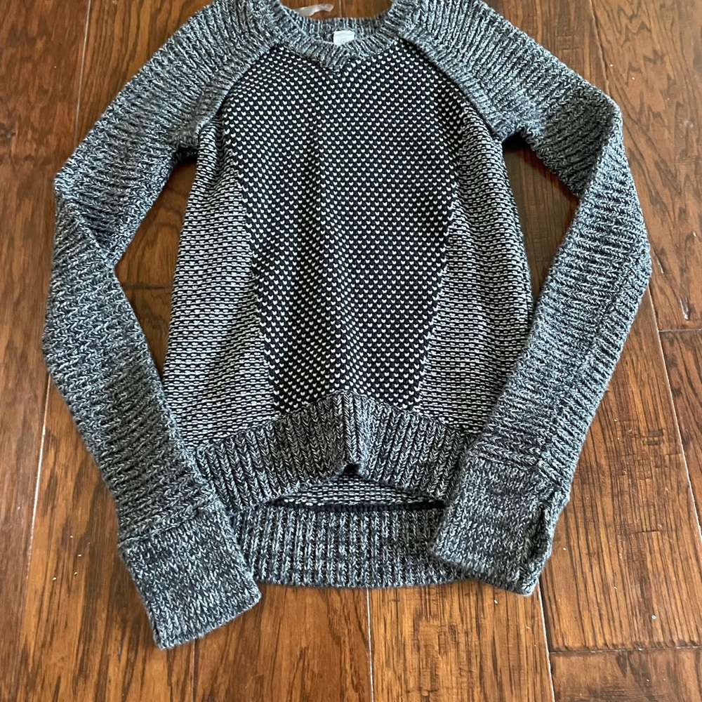 Girls Black and Gray Sweater